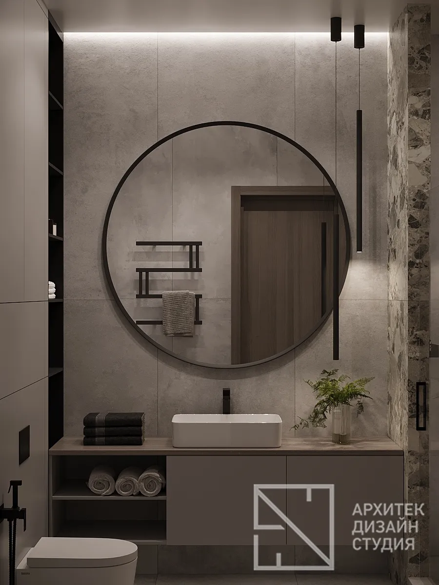 Дизайн интерьера квартиры в г. Красноярск по ул. Ладо Кецховели, 34 - Санузел - Фото 1